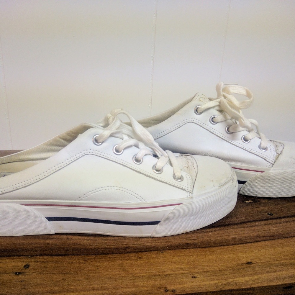 White, Backless Keds